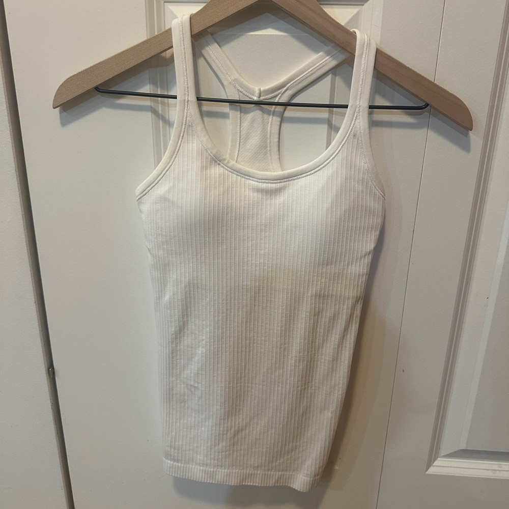 Lululemon White Ebb to Street Tank